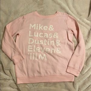 Pink stranger things sweatshirt ( no hood)!